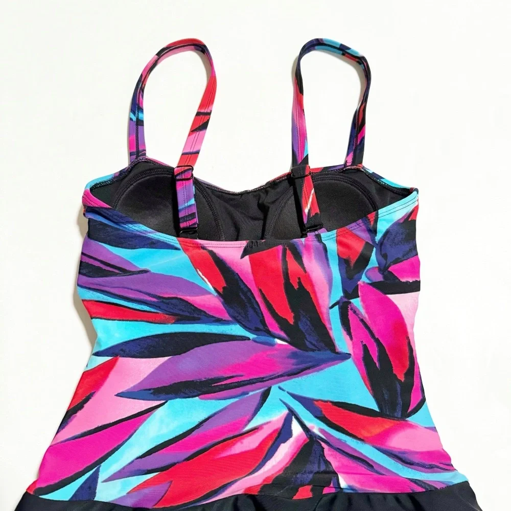 Venus Tropical Floral Palm Swim Dress
